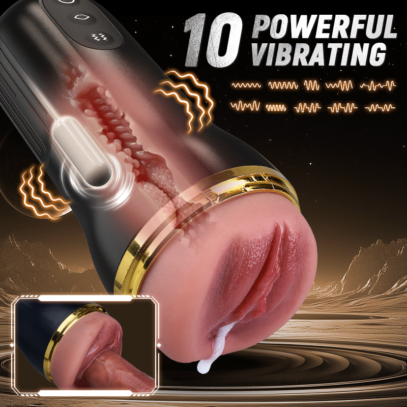 【Best for MILF's Labia】Captain - 10 Vibrating Sucking Deep Throat Male Stroker
