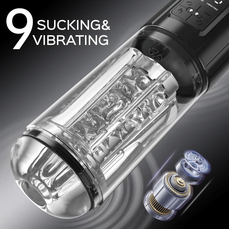 Iron Man - 9 Vibration & Sucking Automatic Blowjob Male Stroker