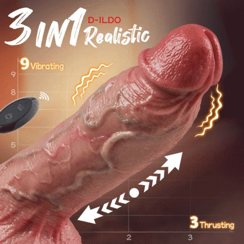 Kimi - 10.8 x 2.32 Thick Thrusting Realistic Dildo Flesh Like Real Skin Dildos