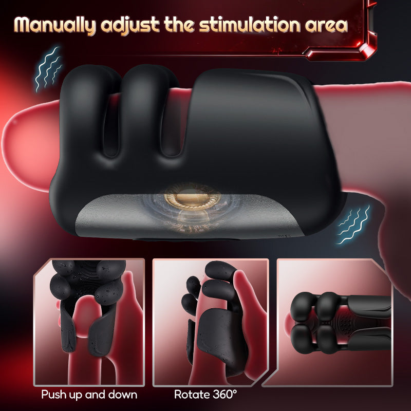 Acmejoy - Evans 10 Pinch Beating Finger Vibrations Penis Vibrator Male Glans Trainer