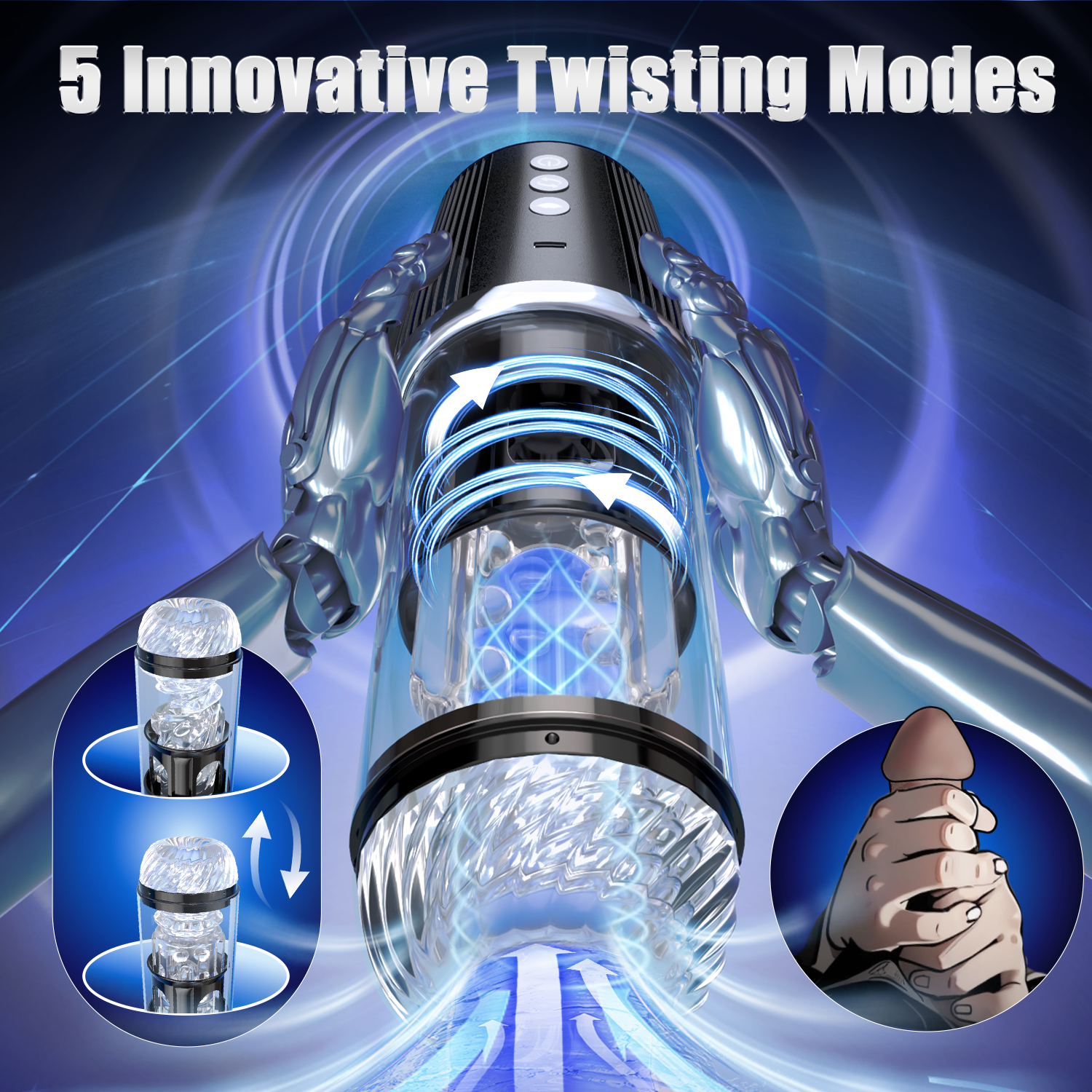 Widowmaker - Rotating Sucking Enjoy Inflation & Twist Massage Fun Masturbation Stroker