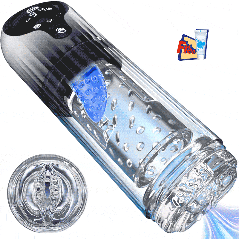 【Free lube!】Nymph -  9 Rotating & 4 Suction & Licking Pocket Pussy One-Touch Boost Automatic Male Masturbator