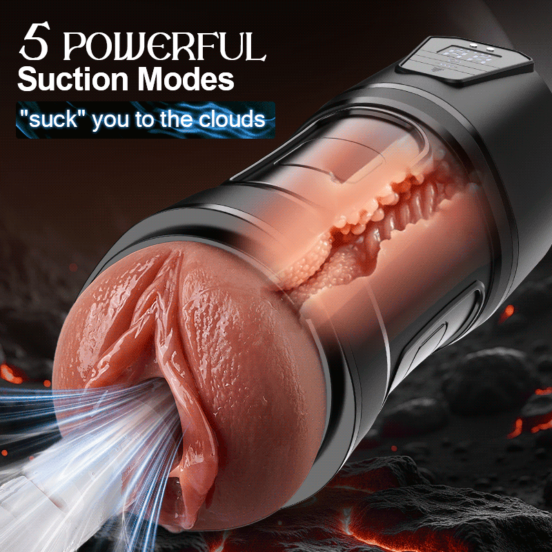 【Free  Shipping】【Plump Everting Mature Pussy】Challenger - 10 Vibrations, 5 Suctions, Ultra-Realistic Vagina, Simulated Masturbator