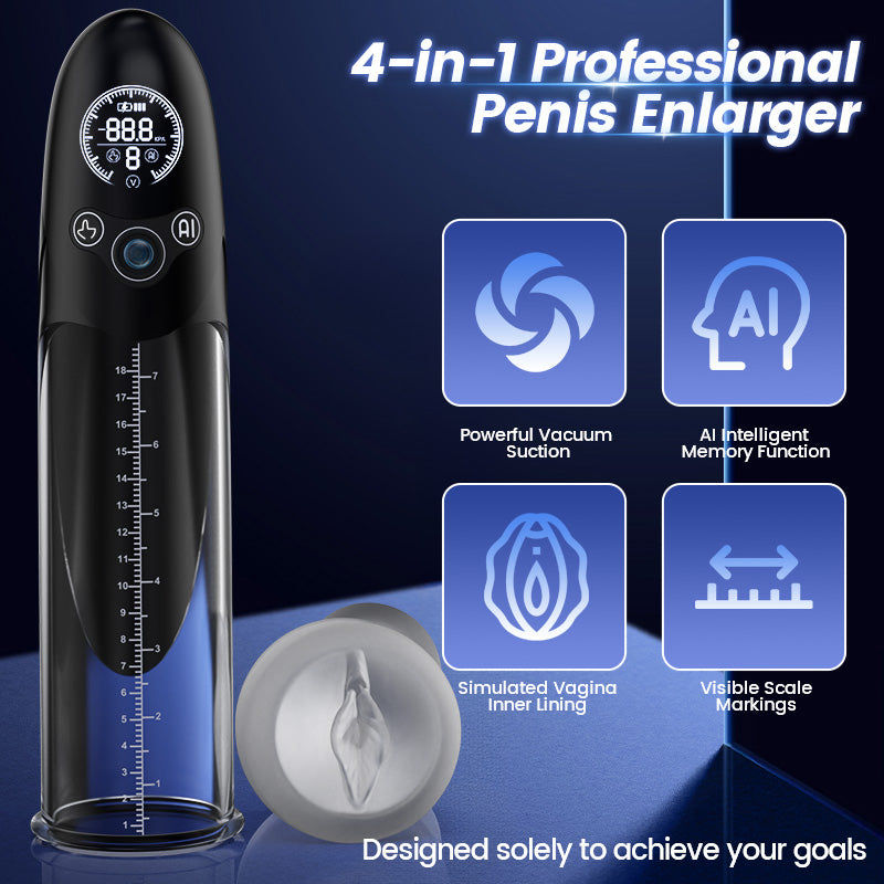 BathFun - Professional Penis Pump Powerful Vacuum Fully Waterproof Intelligent Training Function