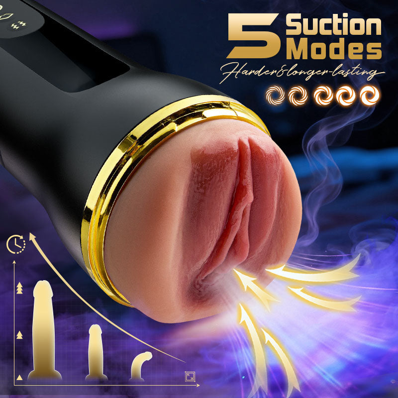 【Best for MILF's Labia】Captain - 10 Vibrating Sucking Deep Throat Male Stroker