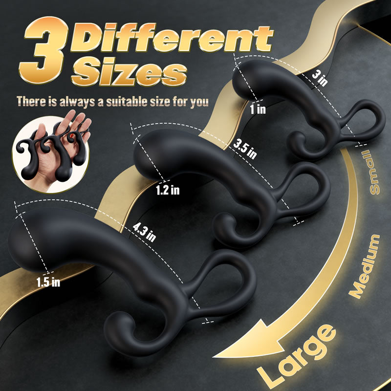 3 Pcs Set - Anal Extension Prostate Torture Unisex Silicone Anal Plug