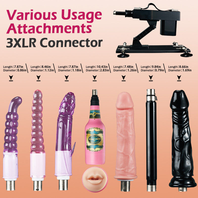 Azax - Ultimate Pleasure with Top-Rated Sex Machine 7 Accessories Automatic Thrust Anal Love
