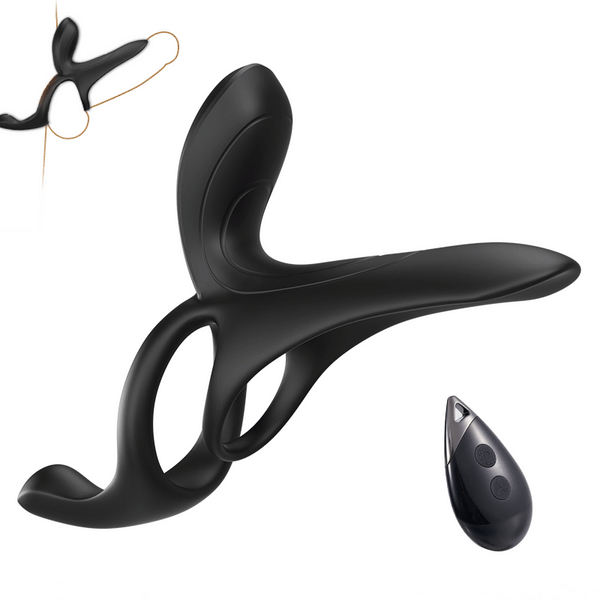 Sonic - 9 Vibration Penis Ring for Perineum C-spot and G-spot 3 in 1 Stimulation