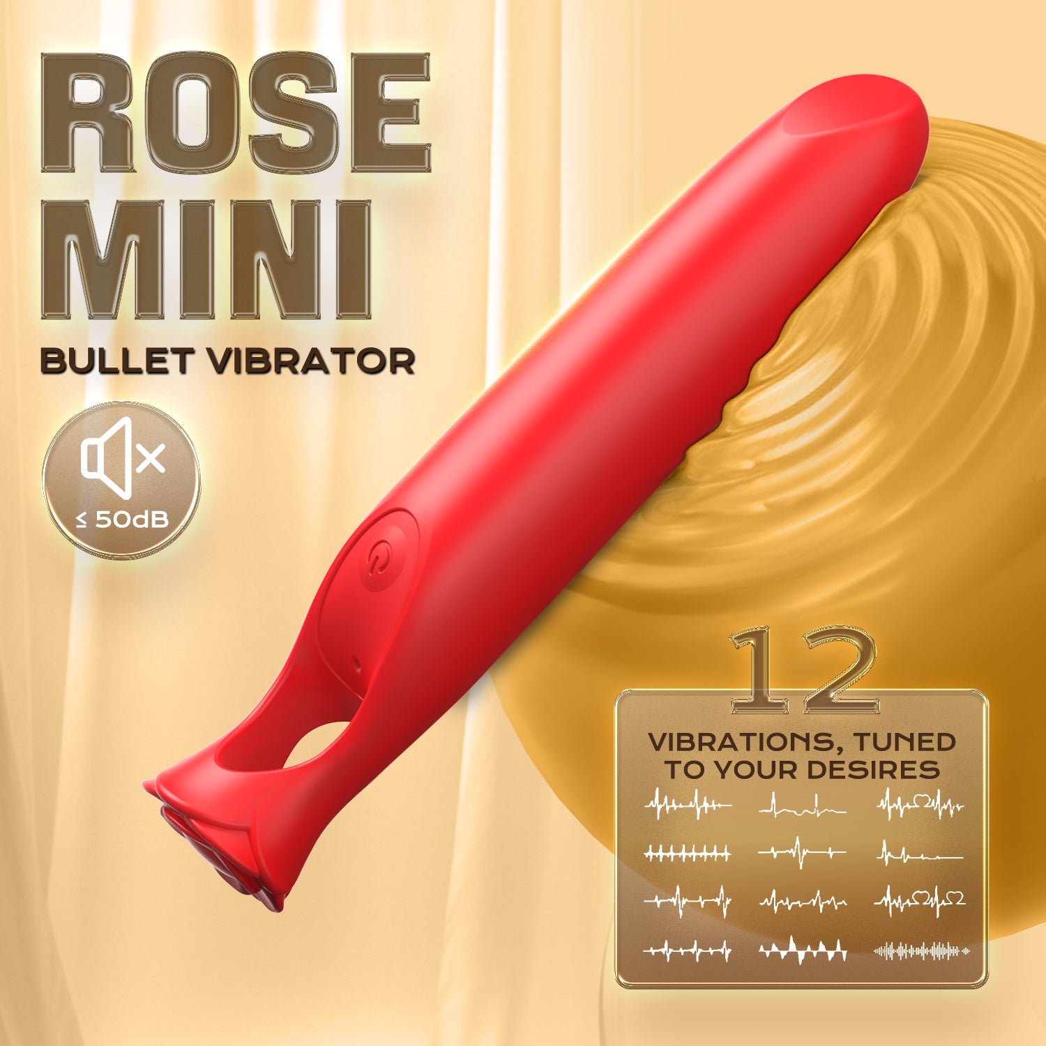 Acmejoy - 12 Vibrations Precision Clitoral Stimulation Bullet Vibrator