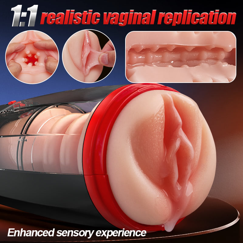 ROKA - Lifelike Vaginal Entrance Thrusting Vibrating Vocal Masturbator Stroker