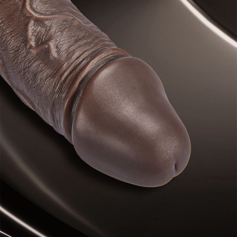 Black Warrior - 8.7 Inch Remote Control 5 Thrusting 10 Vibrating Rotating Dildo