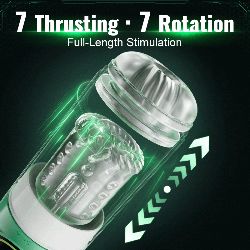 Heaven - 5 in 1 Male Masturbator 7 Thrusting Rotation Suction Vibration & Licking Intelligent Control Stroker
