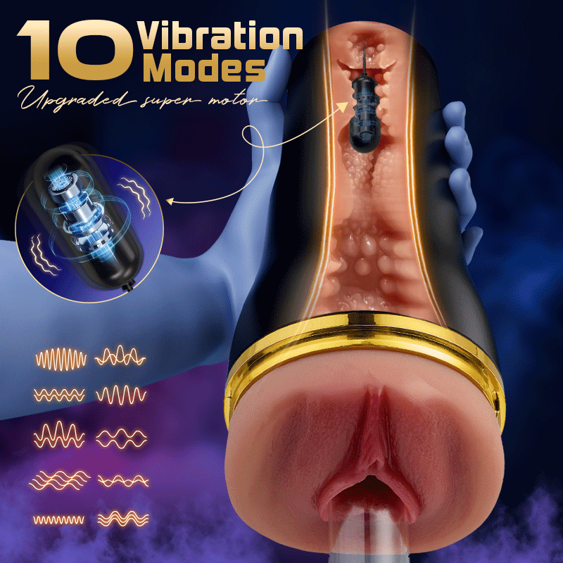 【Best for MILF's Labia】Captain - 10 Vibrating Sucking Deep Throat Male Stroker