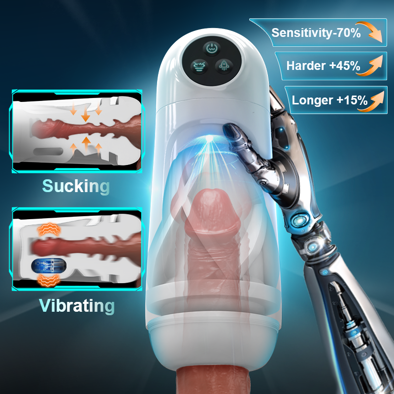 【Milk Me Dry】Skyline - 10 Suction Vibrations One-button Activation APP-controlled Multi-point Massage Male Masturbator