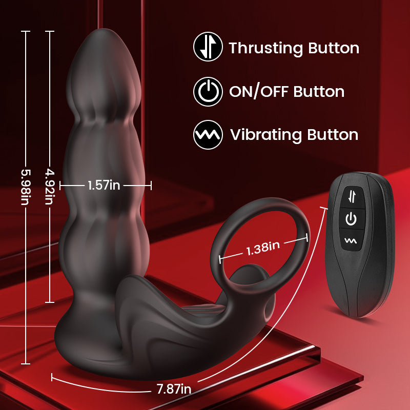 Derek - Thrusting Vibrating Prostate Massager to Feel Swollen and Full