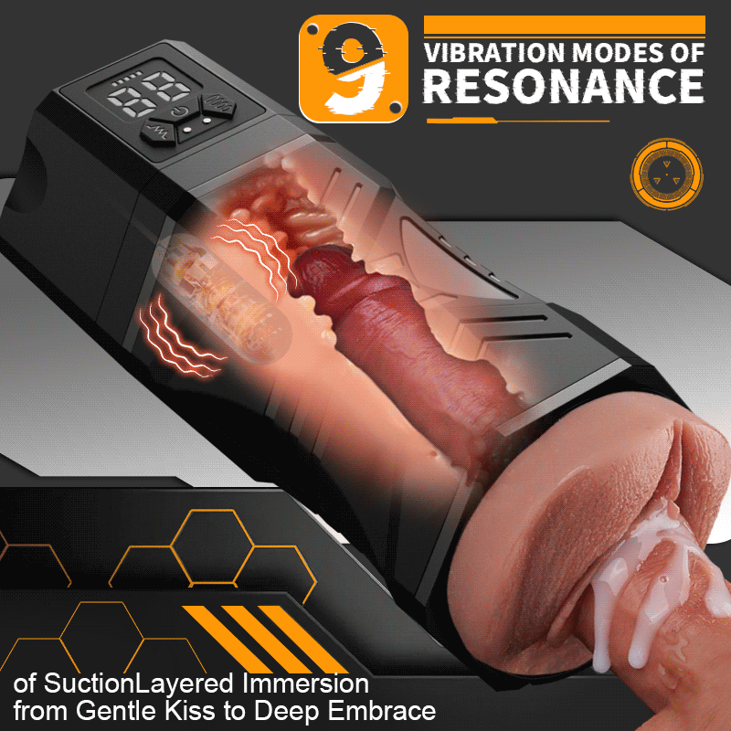 【Big Size Friendly】Captain Titan – Male Stroker with 5 Suction 9 Vibrations Realistic Riding & Squeezing Action for Intense