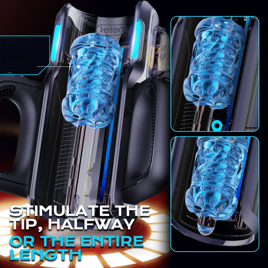 Leten - Interactive Transparent Stroker 10 Thrusting, 4,72 in Deep Stroke & Realistic Moaning Voice Stroker