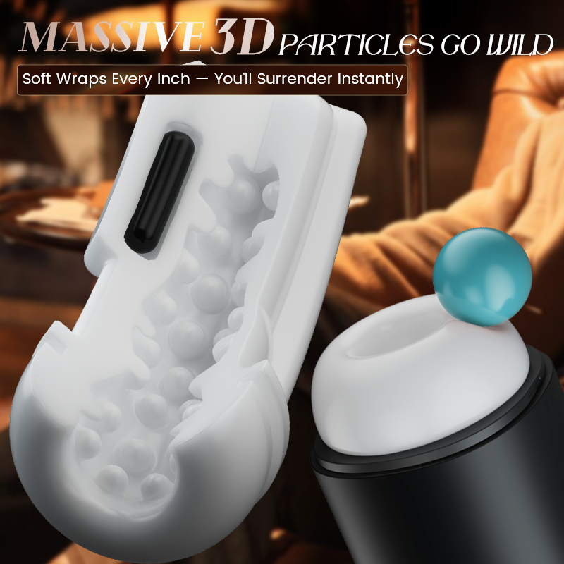 Phantom - 7 Suctions 7 Vibrations  Dual Handles  Large Granule Channel Texture  Male Stroker