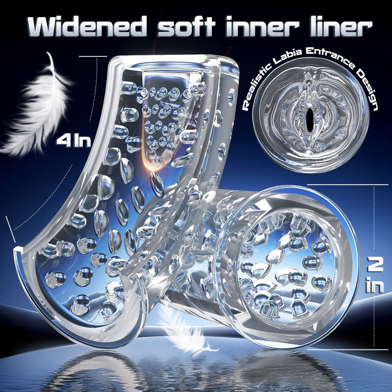 【Limited-time offer  39.99】Vortex Male Stroker - Acmejoy X Bestvibe Collaboration 4 Strong Suction One-Key Burst 9 Rotations Easy to Clean with Free Lubricant
