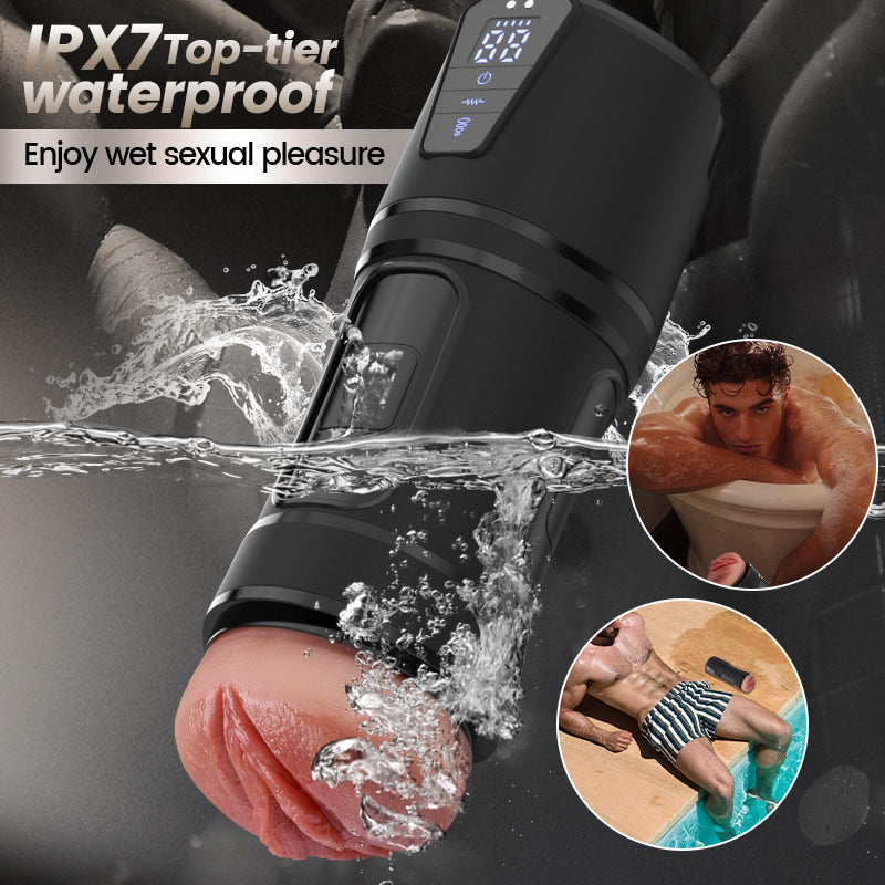Challenger - 10 Vibrations, 5 Suctions, Ultra-Realistic Vagina, Simulated Masturbator