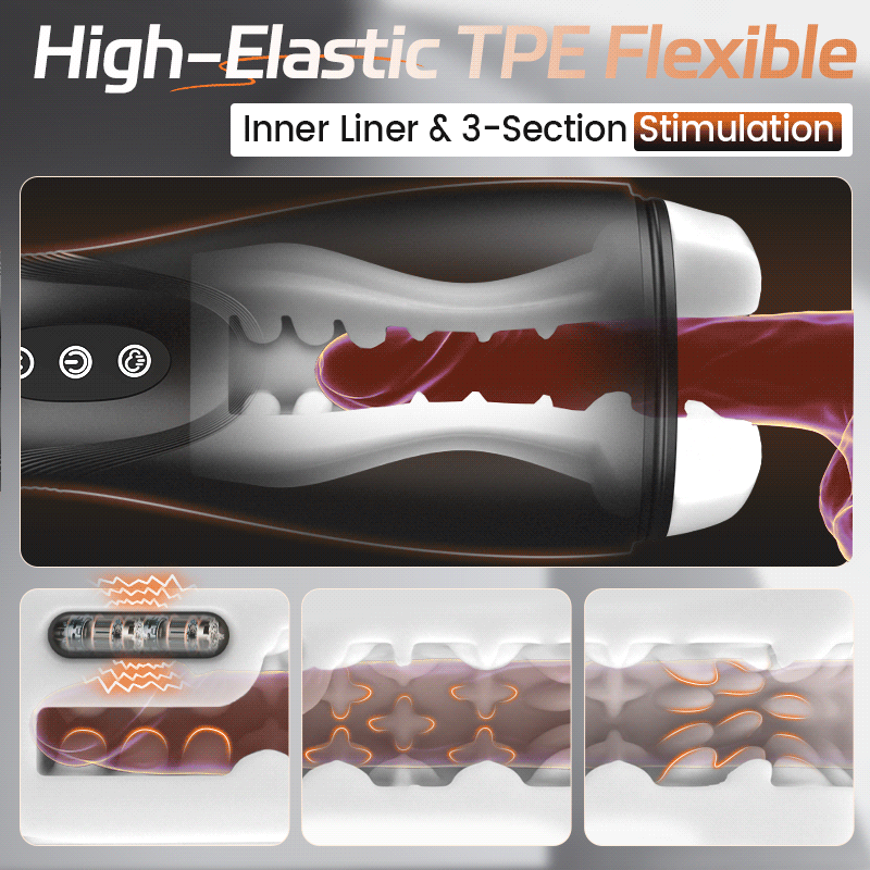 【#1 Choice】SolaceX - 9 Suction 10 Vibration Male Masturbator Automatic Strong Suction Soft TPE Realistic Texture Male Stroker Masturbator