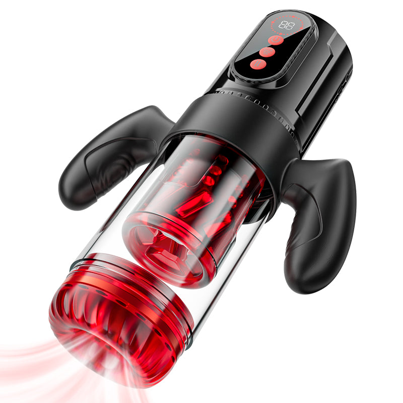 Acmejoy - Terminator 9 Telescopic Rotating Sucking with Handle Male Stroker