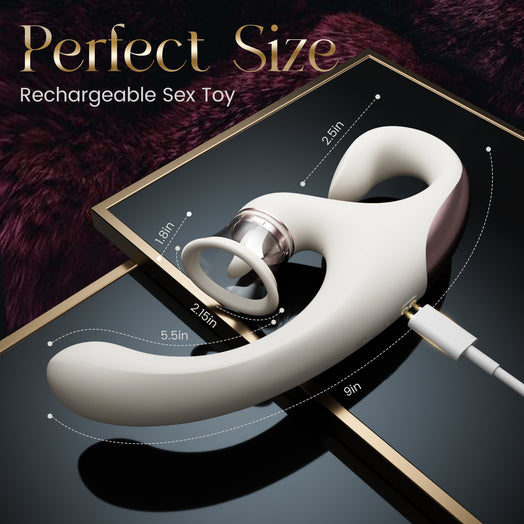 Sweetie Fox- Clitoral Arousal Tongue Licking Suction Vibration Triple Stimulation Vibrators