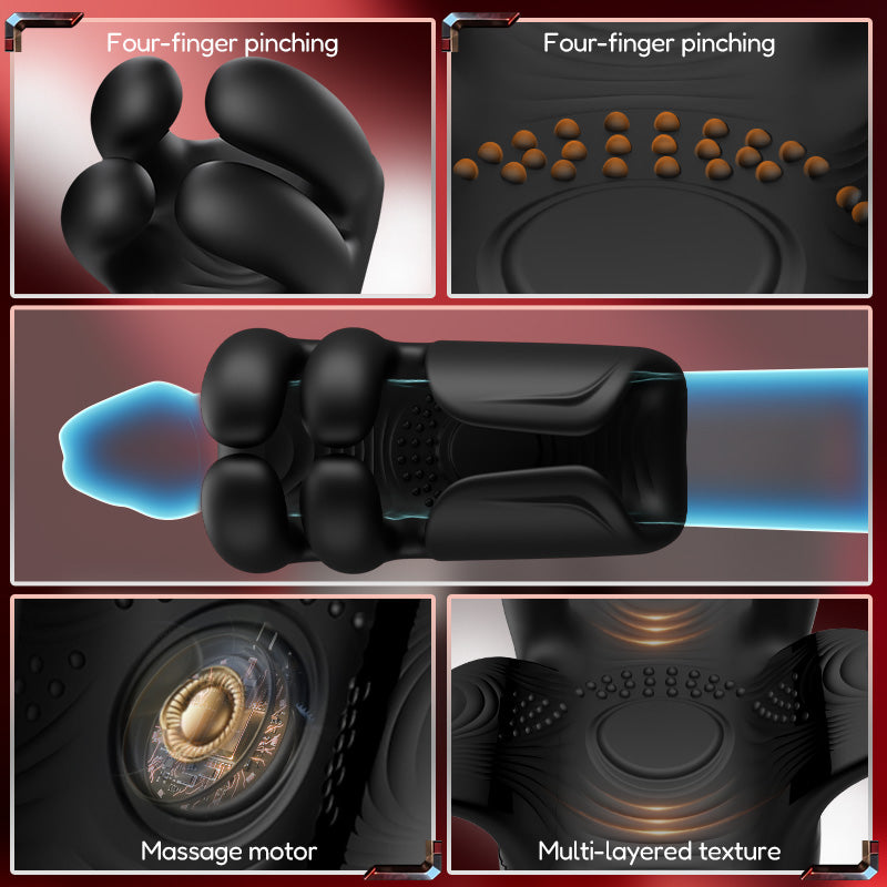 Acmejoy - Evans 10 Pinch Beating Finger Vibrations Penis Vibrator Male Glans Trainer