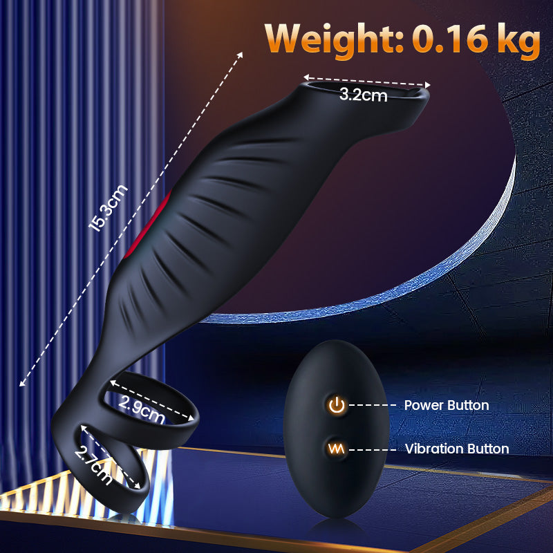 SemenSentry - Vibrating 2 IN 1 Cock Ring