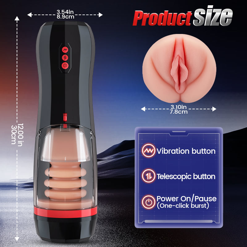ROKA - Lifelike Vaginal Entrance Thrusting Vibrating Vocal Masturbator Stroker