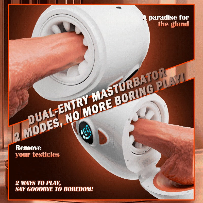 Acmejoy - Electric Male Masturbator with Rotating Piston, Glans Vibration & Testicle Massage