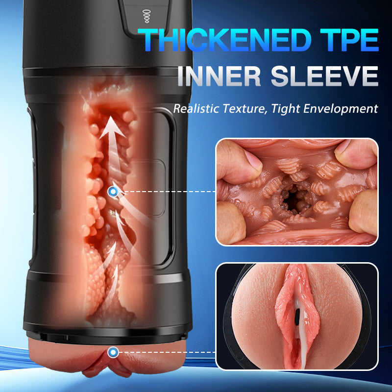 Challenger - 10 Vibrations, 5 Suctions, Ultra-Realistic Vagina, Simulated Masturbator