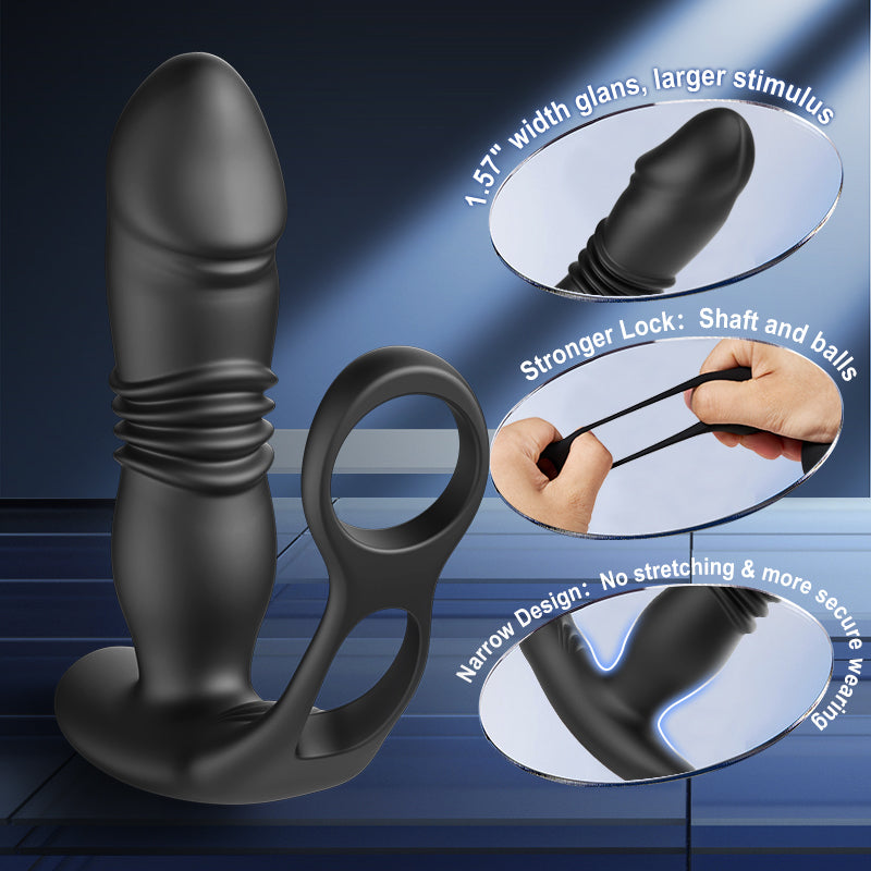SAUL - 12 Thrusting 3 Vibrating Prostate Massager