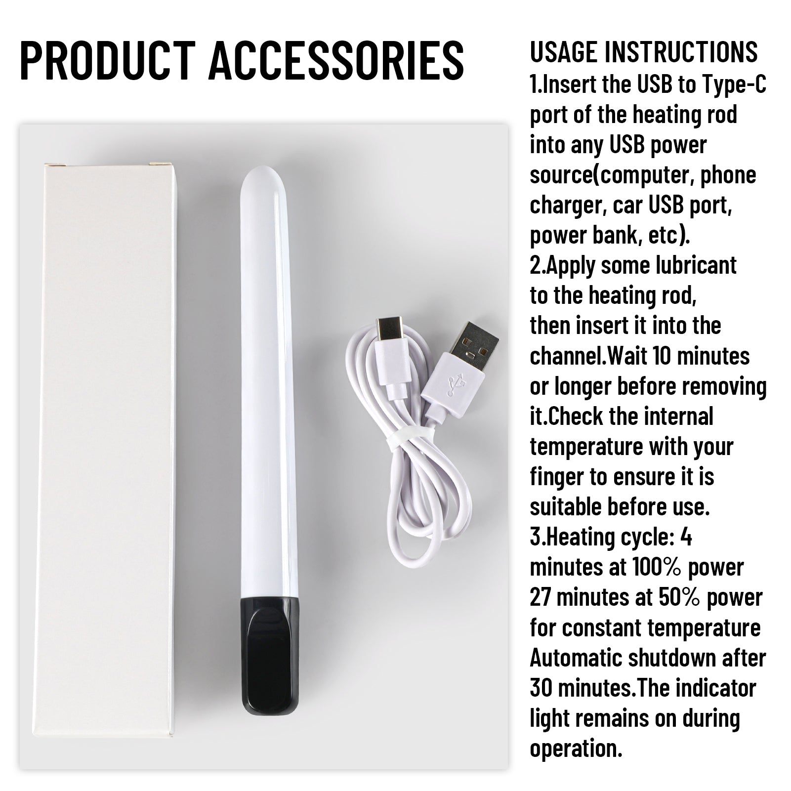 Acmejoy - Heating Rod for Toys with 45°C Smart Temperature Control