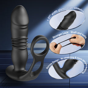 Acmejoy SAUL Thrusting Anal Toy and Tornado Rotation Stroker Set