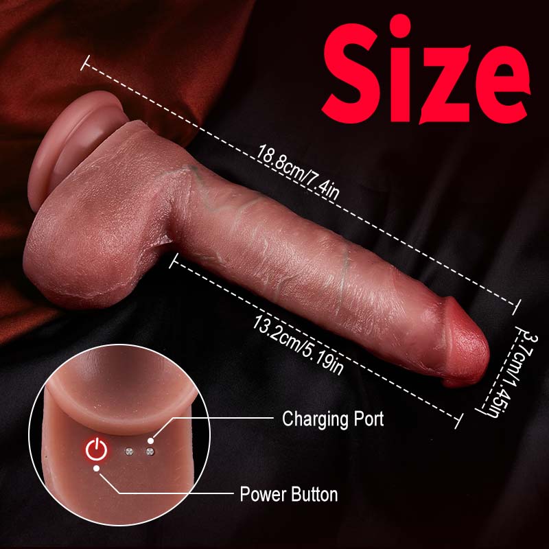 Casimir - Realistic Dildo Designed for Beginners Silicone Heating Thrusting Automatic In & Out Dildo