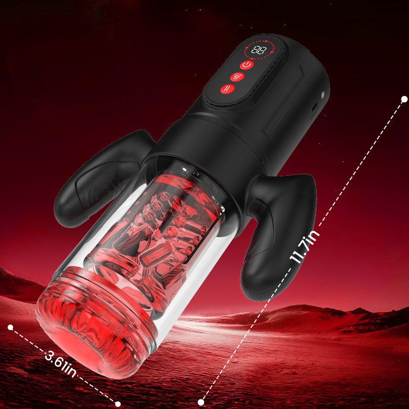 Acmejoy - Terminator 9 Telescopic Rotating Sucking with Handle Male Stroker