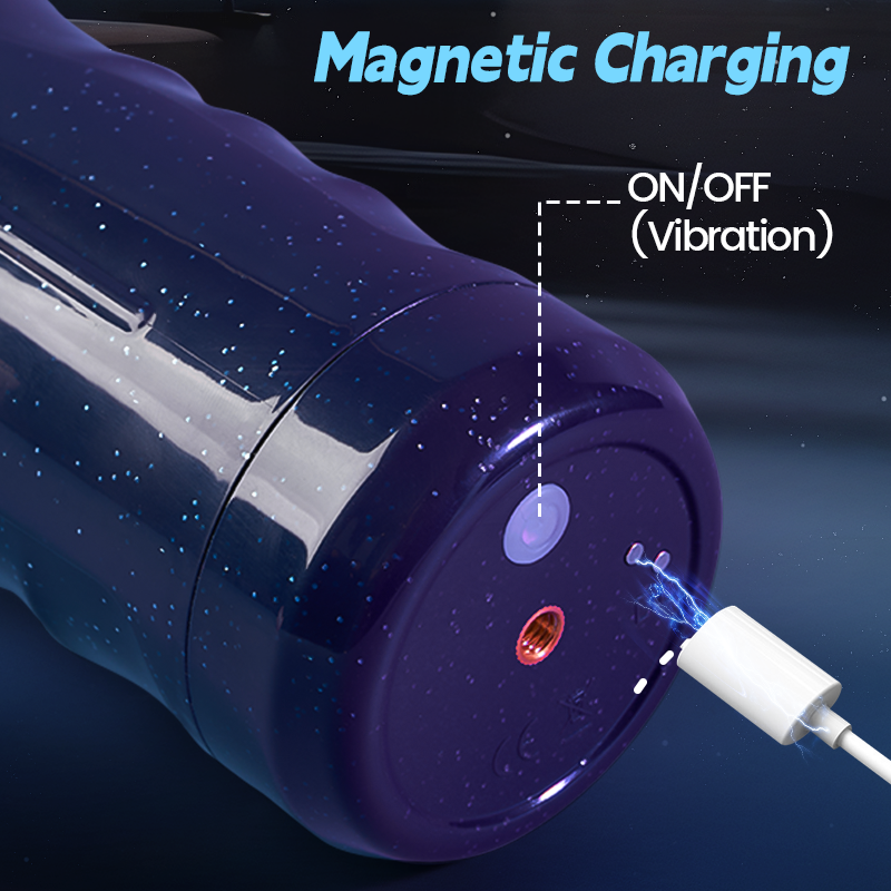 Acmejoy - 【Silicone Channel】 Midnight Blue 10 Vibration Male Stroker Masturbator