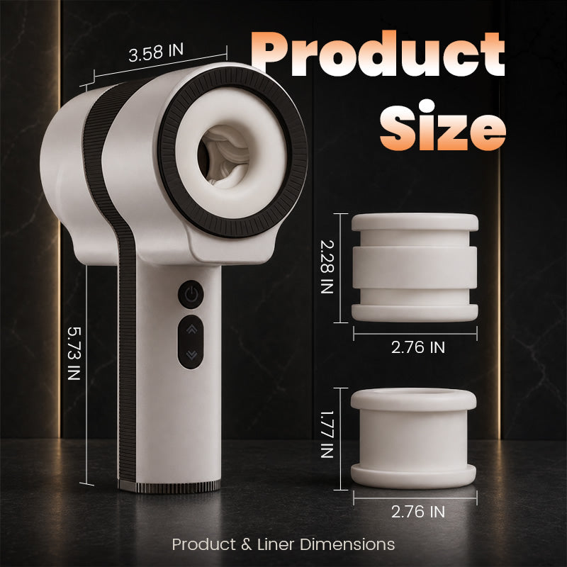 Raiden – Ergonomic Male Masturbator - Non-Slip Arc Handle for Fatigue-Free Grip + Durable Telescopic Rotation Motor
