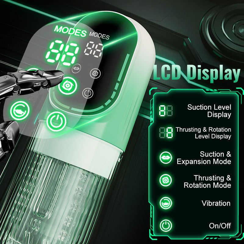 Heaven - 5 in 1 Male Masturbator 7 Thrusting Rotation Suction Vibration & Licking Intelligent Control Stroker