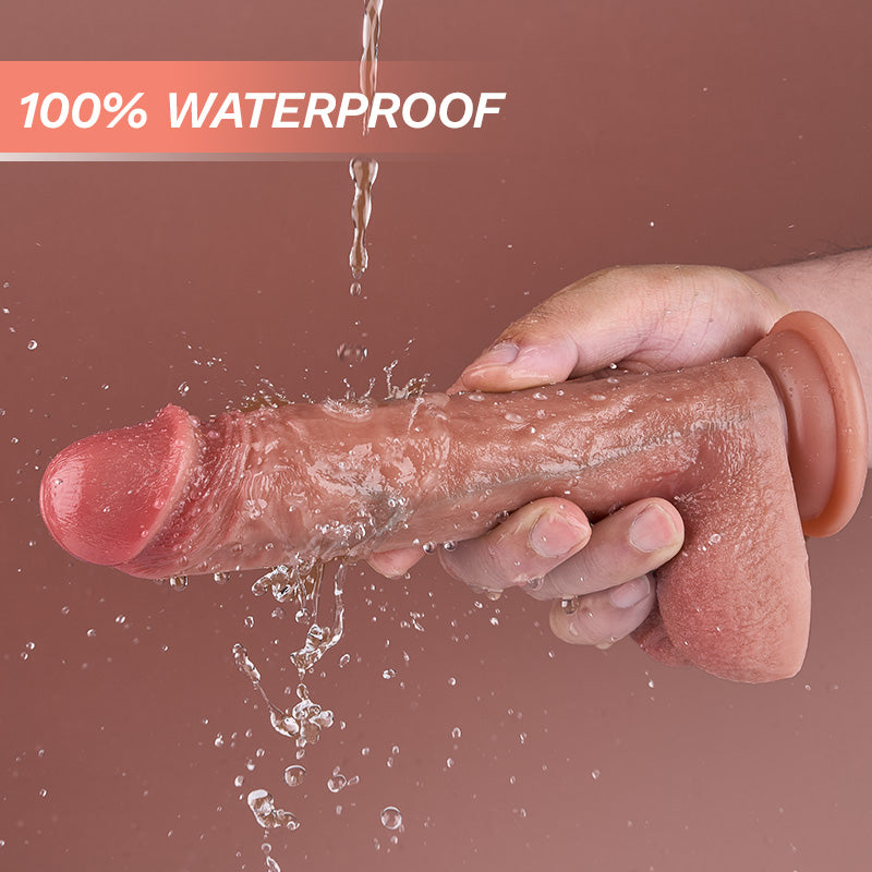 Alaric - IPX7 Waterproof 7 Thrusting Swinging 10 Vibrating Heating Lifelike Dildo 8.46 Inch