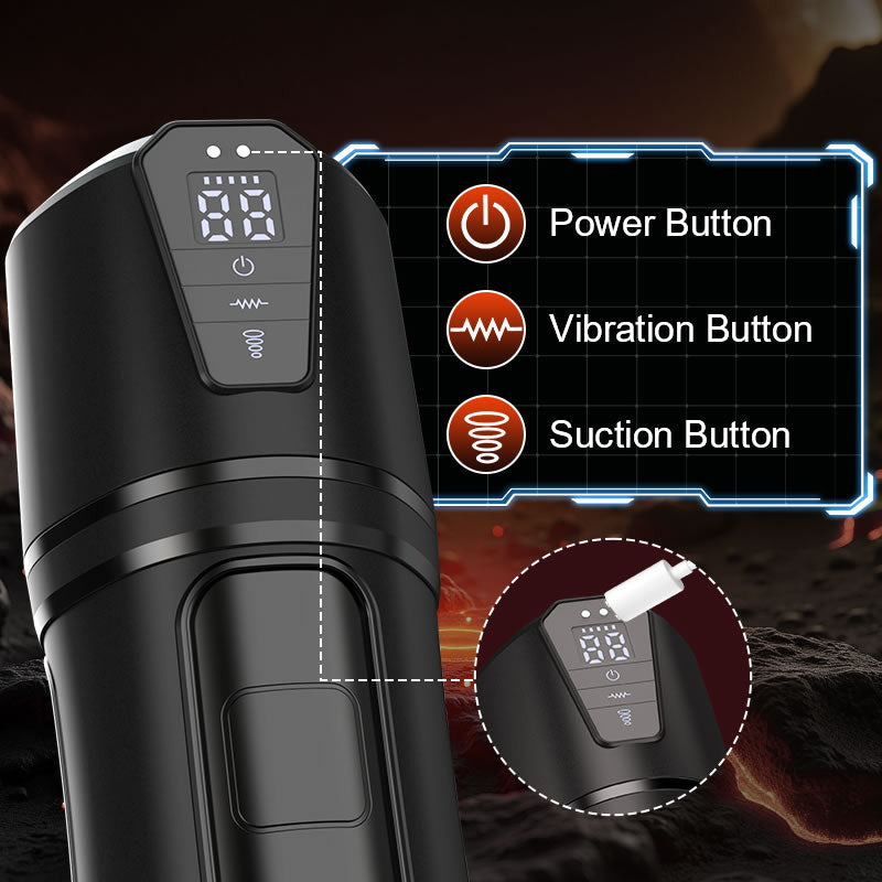 【Free  Shipping】【Plump Everting Mature Pussy】Challenger - 10 Vibrations, 5 Suctions, Ultra-Realistic Vagina, Simulated Masturbator