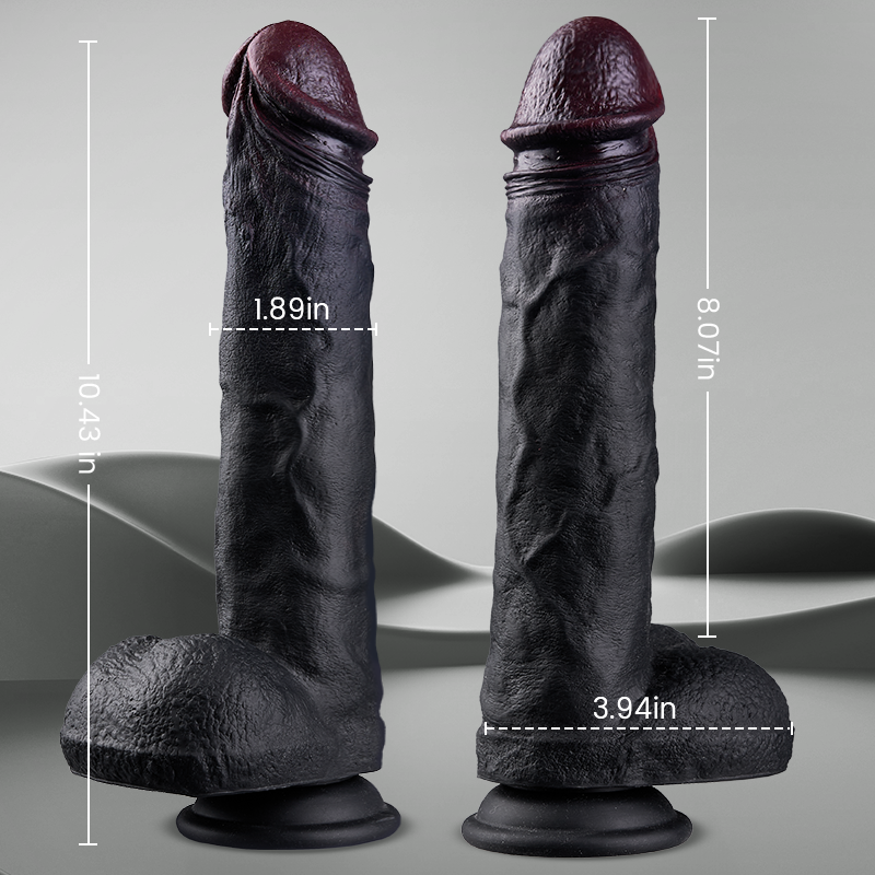 Acmejoy- 3 Thrusting 9 Vibration Heating Big Brown Dildo Tattooed Men