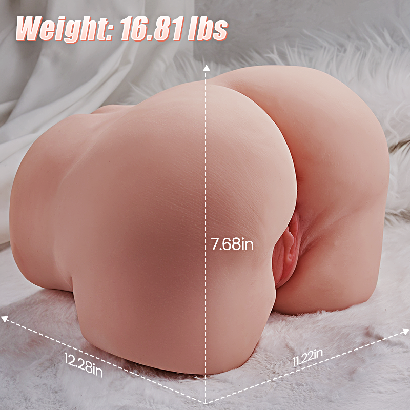 Elodie: [Upgrade Electric] 1:1 Copy Sucking Vibrating Big Plump Butt With Elasticity Male Masturbator 16.81 lbs