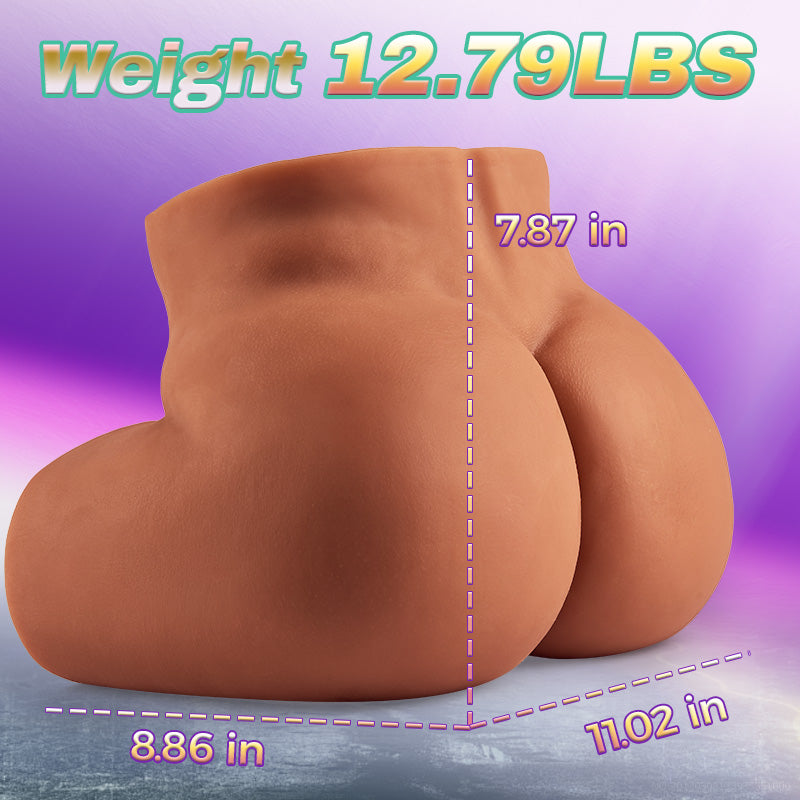 Paola - Realistic Butt TPE Masturbator 12.79 lbs – 5 Suction 10 Vibration Automatic Heating Waterproof Male Sex Doll