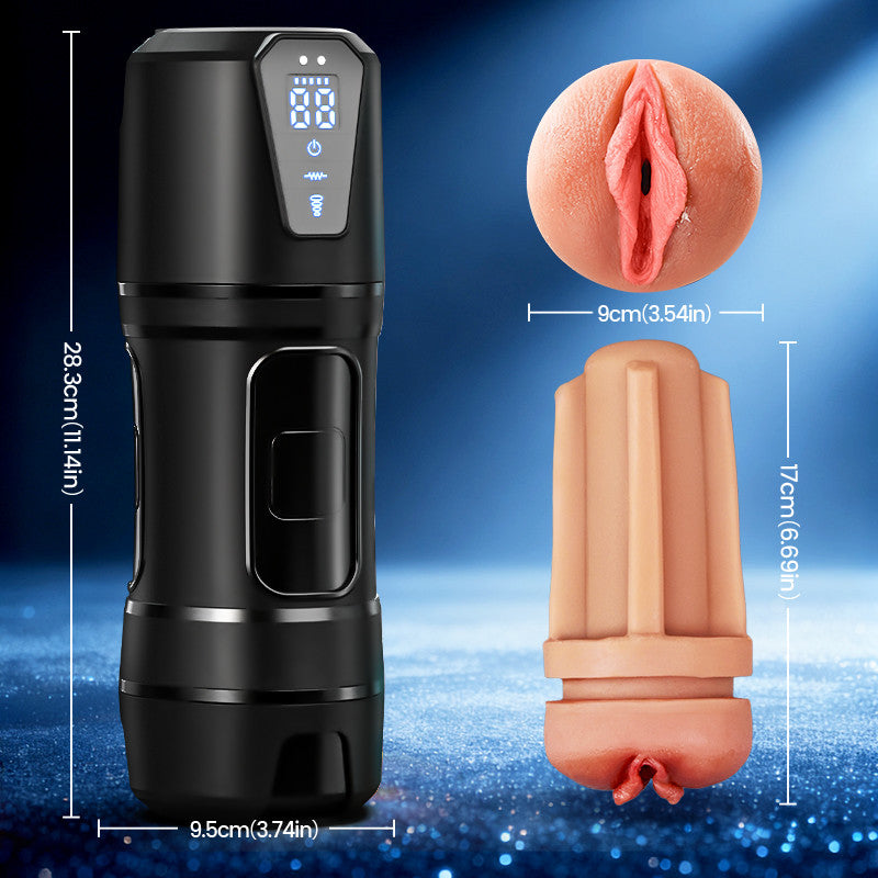 Challenger - 10 Vibrations, 5 Suctions, Ultra-Realistic Vagina, Simulated Masturbator