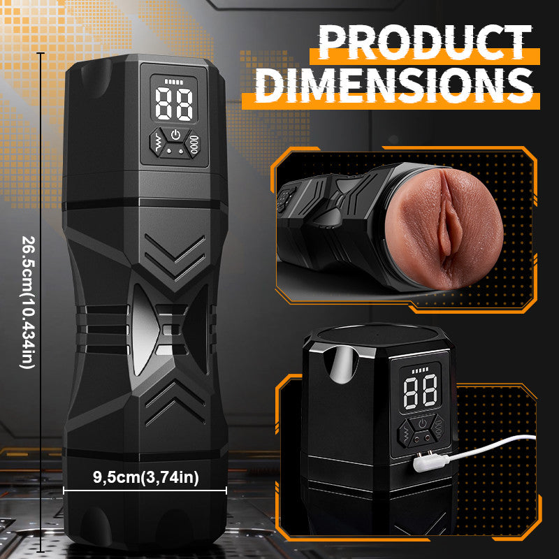 【Big Size Friendly】Captain Titan – Male Stroker with 5 Suction 9 Vibrations Realistic Riding & Squeezing Action for Intense