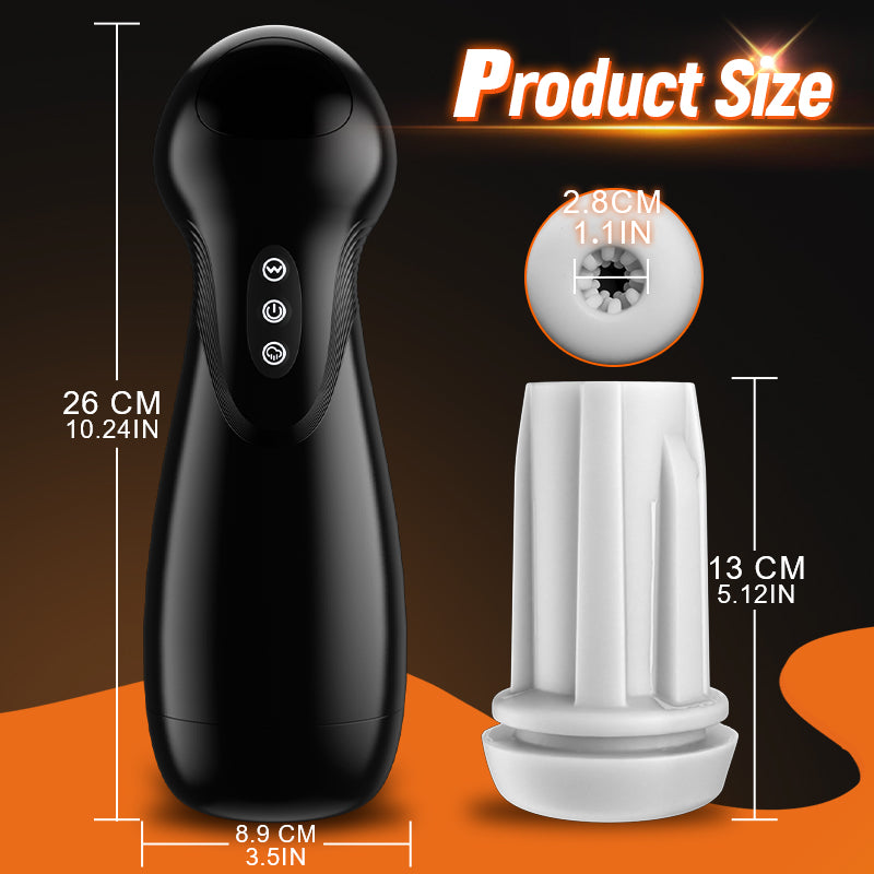 【#1 Choice】SolaceX - 9 Suction 10 Vibration Male Masturbator Automatic Strong Suction Soft TPE Realistic Texture Male Stroker Masturbator