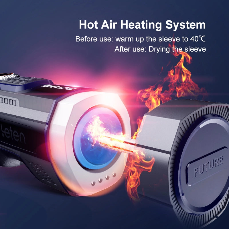Leten - Smart Thrusting & Heating Male Stroker with 490 Stimulation Modes, 39 Cylinders, JAV Moan Sound & LED Display