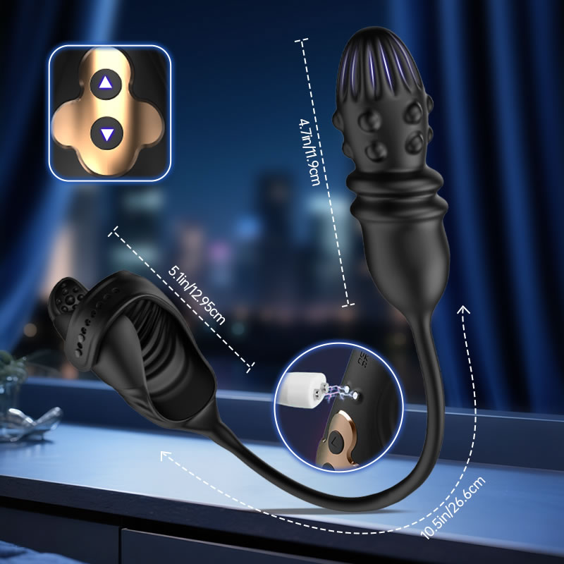 Arthur - Thrusting & Vibrating Glans Trainer for Intense Penis and Anal Stimulation